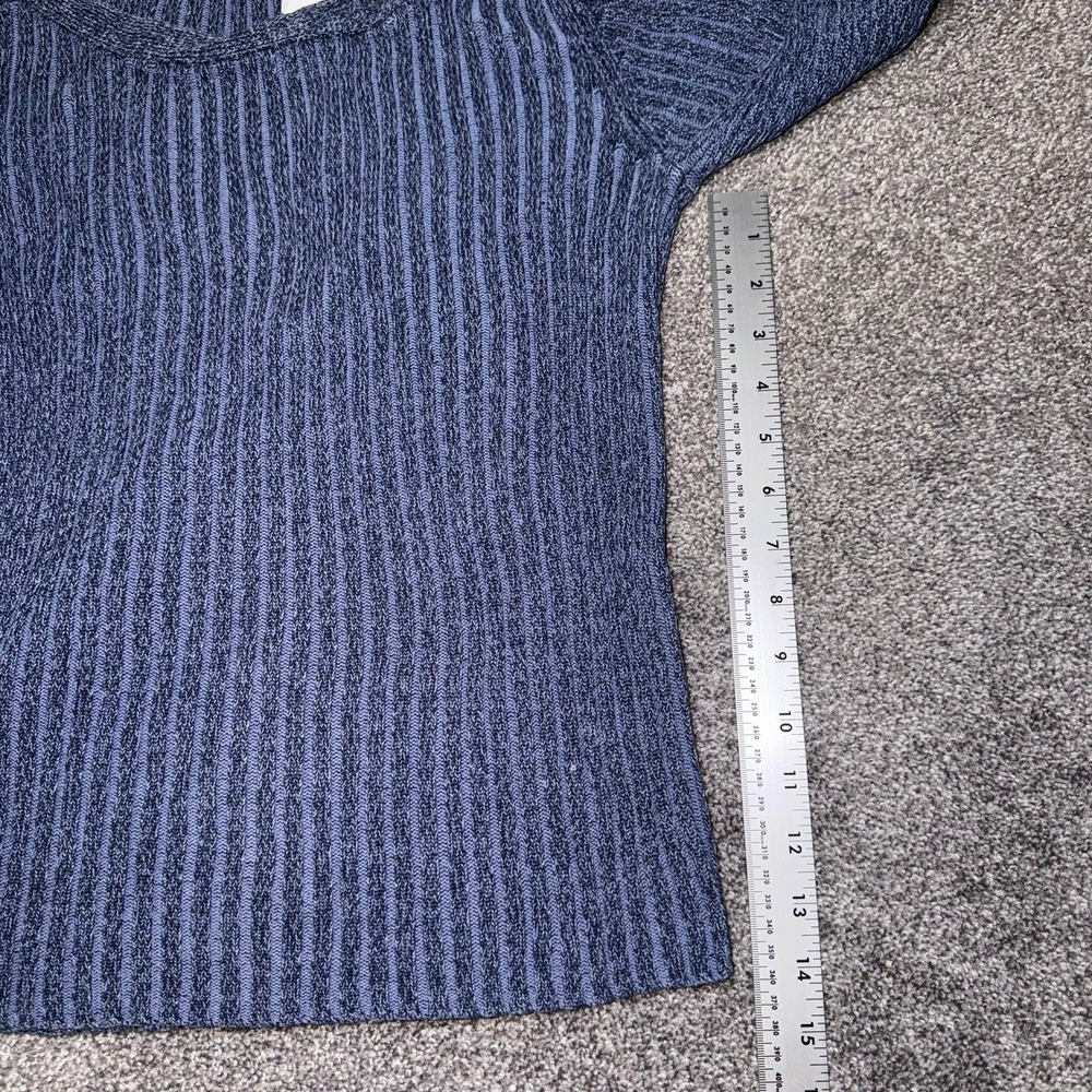 Liz Claiborne Lizwear Jeans Blue Ribbed Knit Sweater Boatneck - Size Small - Picture 6 of 11